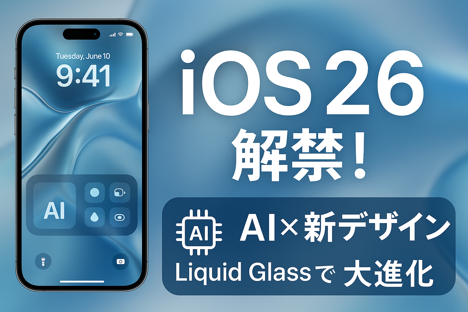 【2025最新】iOS 26がついに登場！AI強化・新デザイン「Liquid Glass」の全貌