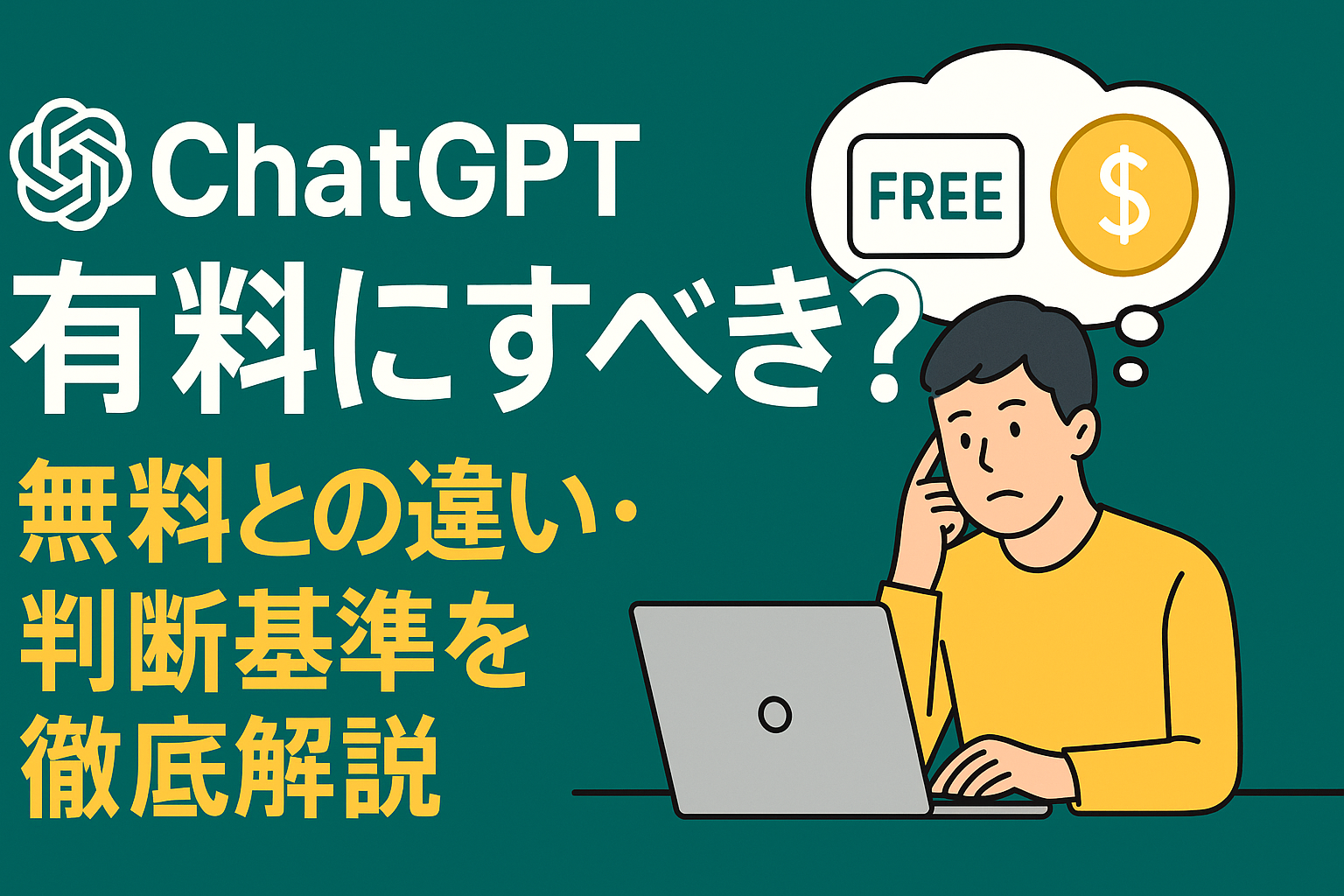ChatGPTは有料にすべき？無料との違い・判断基準を徹底解説