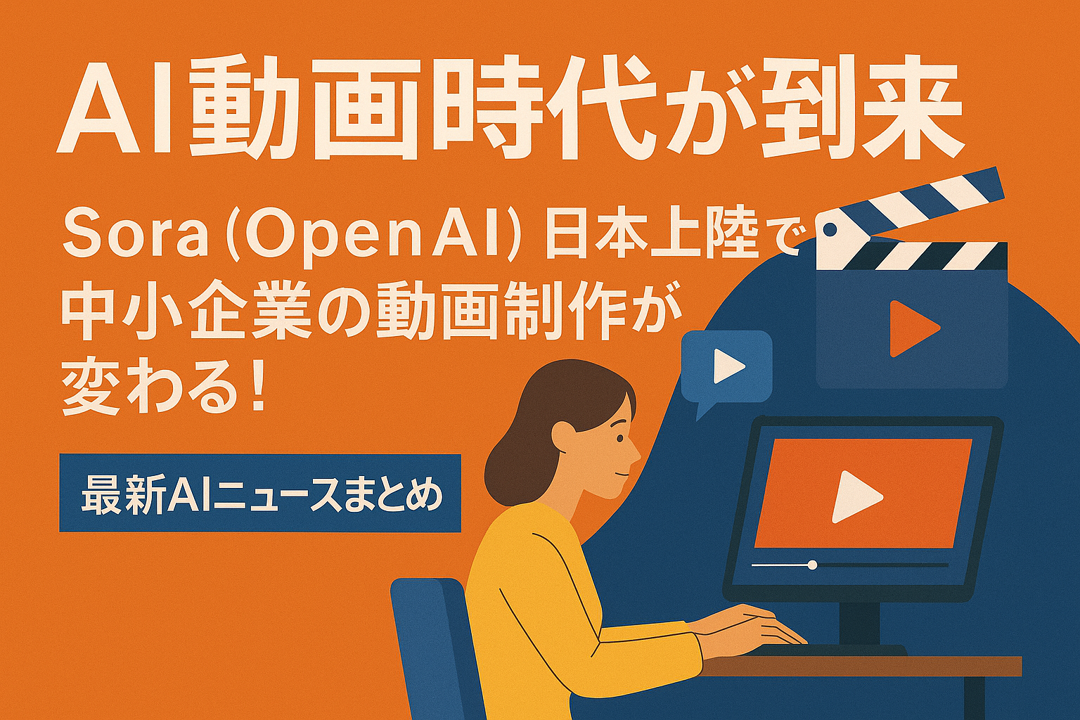 AI動画時代が到来｜Sora（OpenAI）日本上陸で中小企業の動画制作が変わる！最新AIニュースまとめ