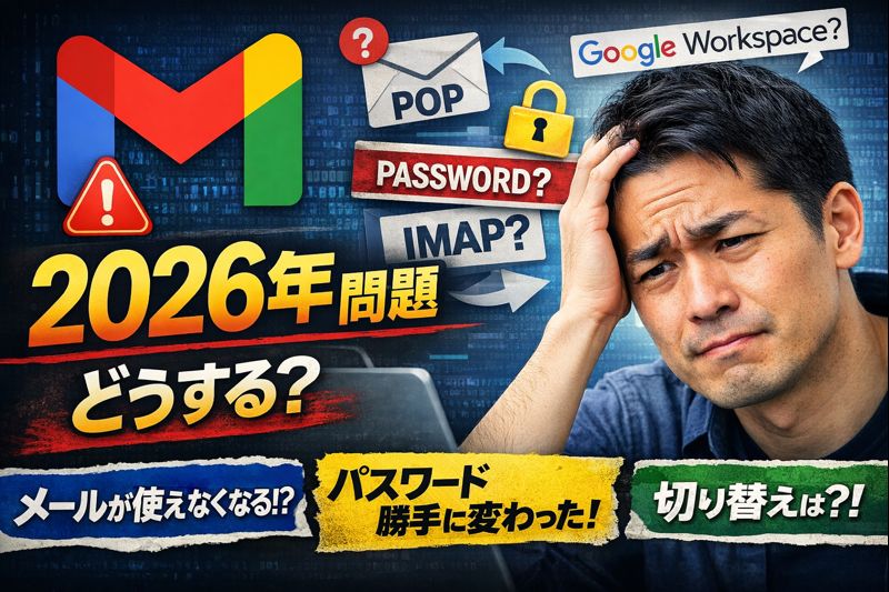 【実体験】Gmailが使えなくなる？2026年問題で慌てた僕が、最終的にこう解決しました