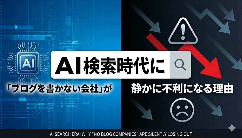 AI検索時代に「ブログを書かない会社」が静かに不利になっている理由