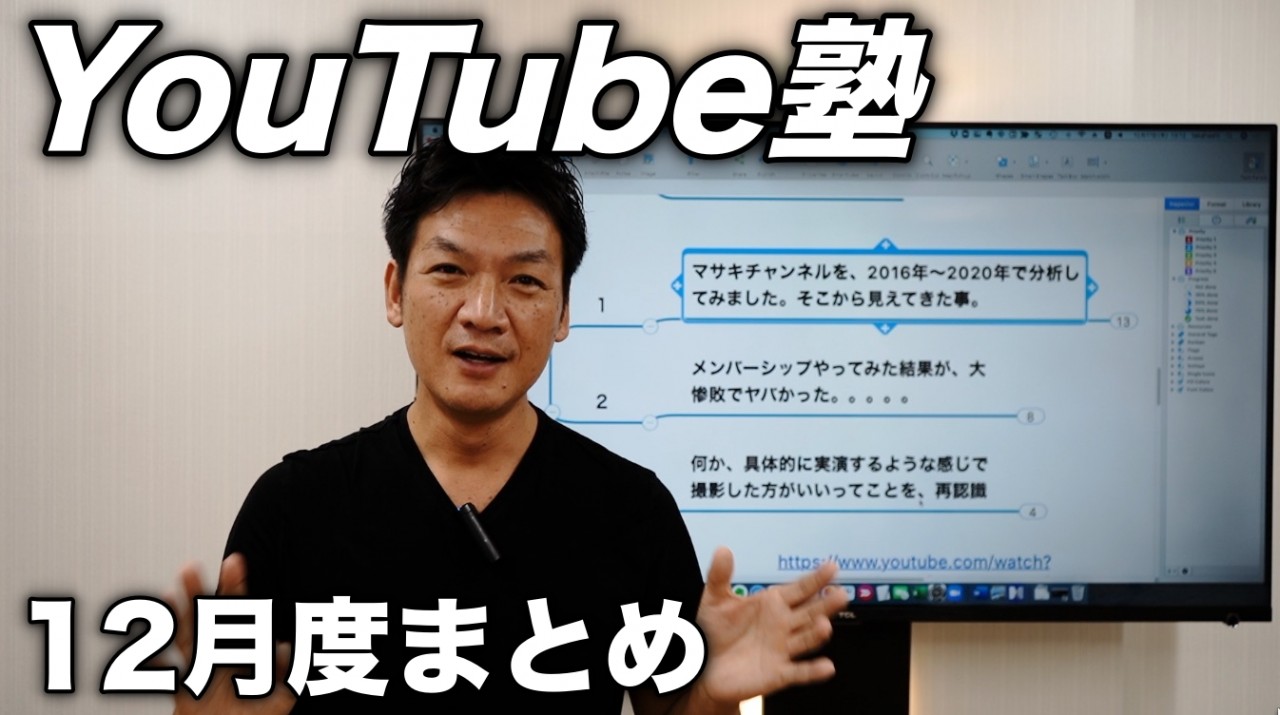 YouTube塾　12月まとめ　/ チャンネル分析・メンバーシップ・撮影ノウハウ
